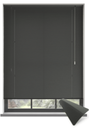 Venetian Blinds 25mm Aluminum - Charcoal Grey Glitter - 0.6M x 1.6M